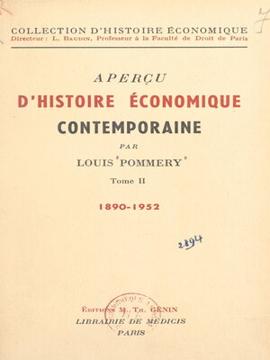 cover image of Aperçu d'histoire économique contemporaine (2). 1939-1952
